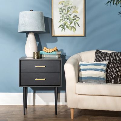 Black Mid-Century Modern Accent Table