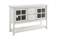 Antique White Wood TV Stand Console Table