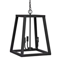 black metal open architecture pendant light