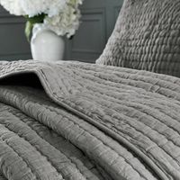 Gray Serene Quilted 3-pc. Queen Coverlet Set