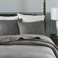 Gray Serene Quilted 3-pc. Queen Coverlet Set