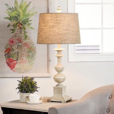 Natural Traditional Farmhouse Table Lamp