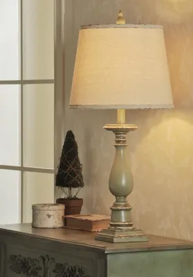 Green French Country Table Lamp