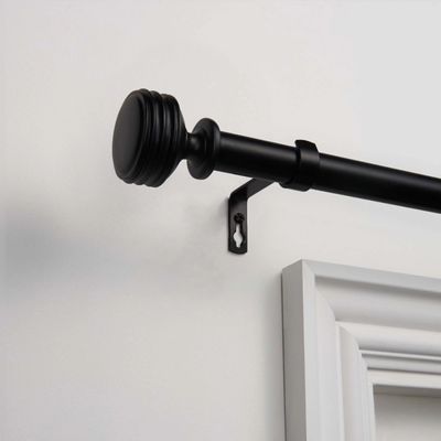 Matte Black Duke Curtain Rod, 72 in.