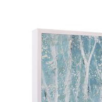 Soft Birch on Blue Framed Canvas Art Print by Nan