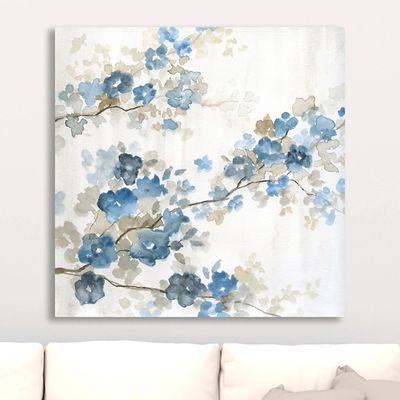 Dogwood in Blue I Giclee Canvas Art Print