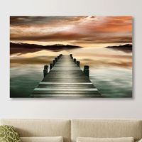 Sunset Jetty Giclee Canvas Art Print