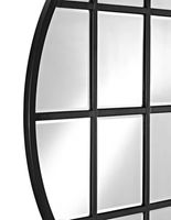 Round Windowpane Wall Mirror, 40 in.