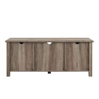 Gray Wash Grooved Door TV Stand