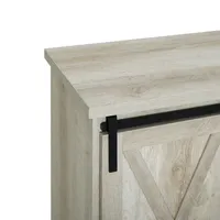 White Oak Sliding Barn Door Cabinet