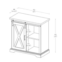 White Oak Sliding Barn Door Cabinet