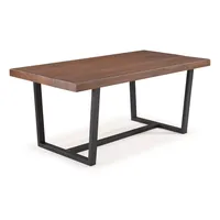 Mahogany Distressed Solid Wood Dining Table