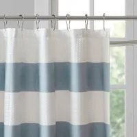 Stripe Waffle Weave Shower Curtain