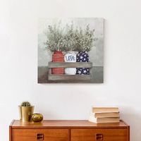 Patriotic Mason Jars Canvas Art Print