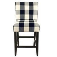 Black and White Buffalo Check Counter Stool