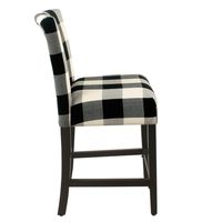 Black and White Buffalo Check Counter Stool