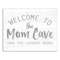 Welcome to the Mom Cave Canvas Art Print