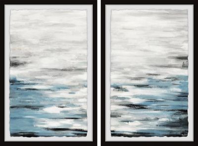 Reflective Sea Framed Art Prints, Set of 2