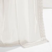 White Rosalie Lace Curtain Panel Set