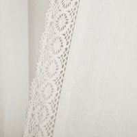 White Rosalie Lace Curtain Panel Set