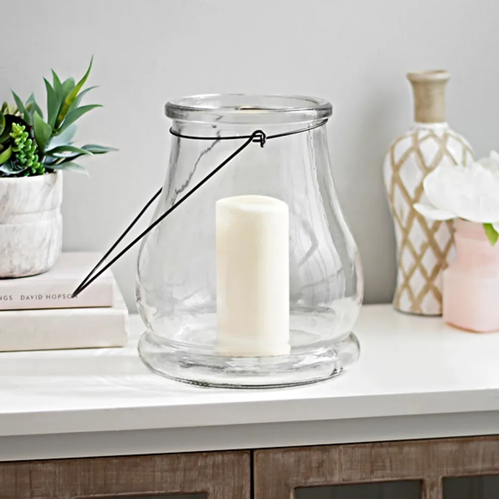 Clear Glass Lantern, 10.5 in.