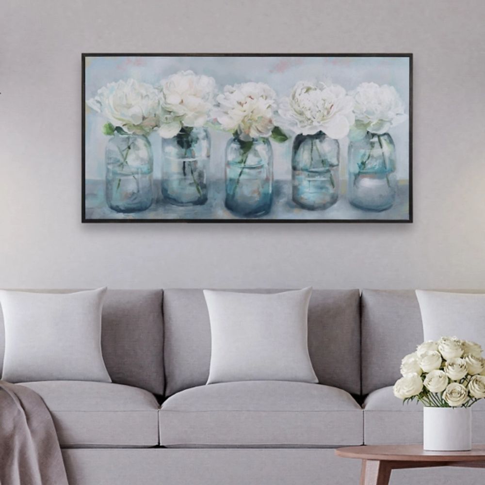 Fresh Picked Peonies Framed Art Print