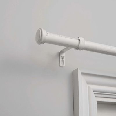White Topper Outdoor Curtain Rod, 160 in.