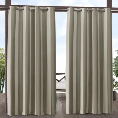 Taupe Canopy Outdoor Curtain Panel Set, 84 in.