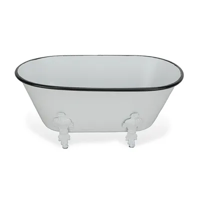 White Metal Bathtub Statue