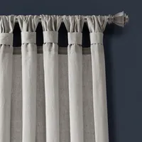 Top Knotted Burlap Curtain Panel Set