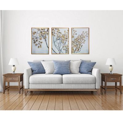 Asian Branches Framed Canvas Art Prints, Set of 3