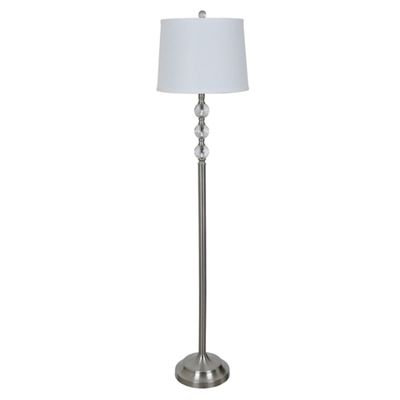 Crystal Spheres Brushed Nickel Floor Lamp