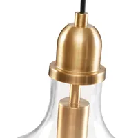 Avalon Bell Globe Pendant Light with Gold Accents