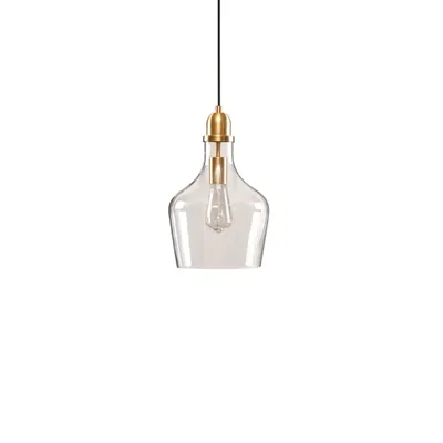 Avalon Bell Globe Pendant Light with Gold Accents