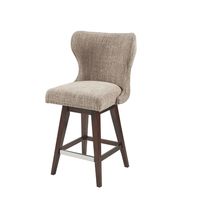 Brown Ivey High Wingback Swivel Counter Stool