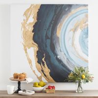 Indigo Agate Canvas Art Print