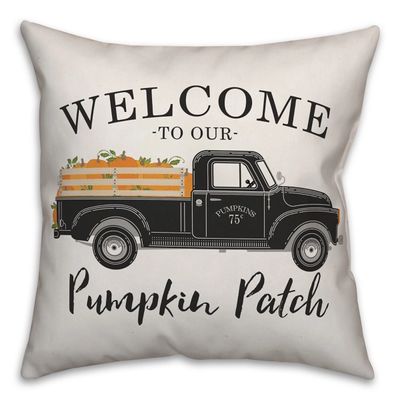 Welcome to our Pumpkin Patch Double-Sided Pillow