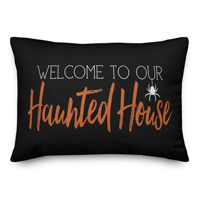 Welcome to Our Haunted House Accent Pillow