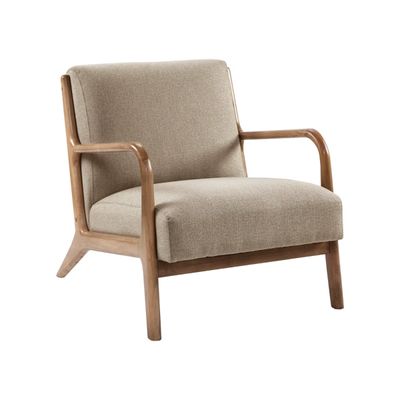 Nolan Cream Mid-Century Accent Chair