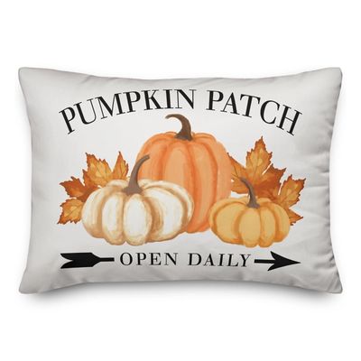 Pumpkin Patch with Black Buffalo Check Back Pillow