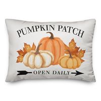 Pumpkin Patch with Black Buffalo Check Back Pillow