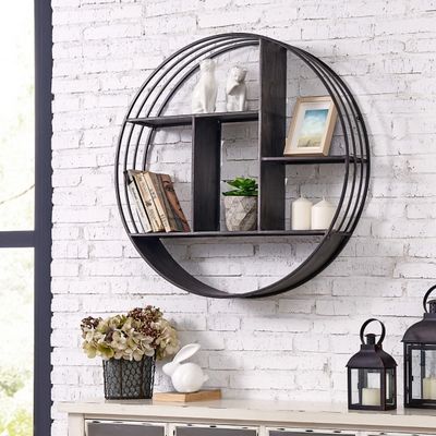 Brody Industrial Circular Metal Shelf