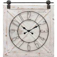 Farmstead Wooden Barn Door Clock