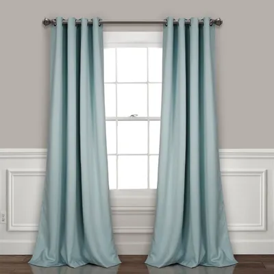 Blue Insulated Blackout Curtain Panel Set, 108 in.