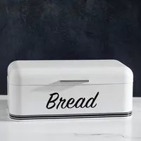 White Metal Bread Box