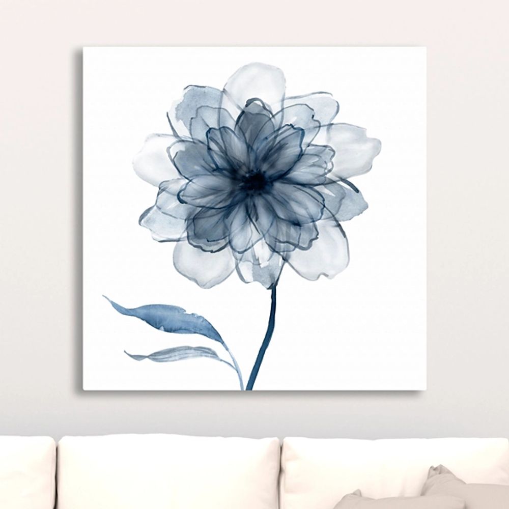 Indigo Bloom IV Giclee Canvas Art