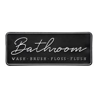 Bathroom Wash Brush Floss Flush Wall Plaque