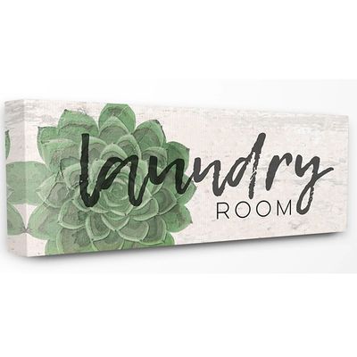 Laundry Room Succulent Canvas Art Print