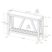 Gray Wash A-Frame Console Table