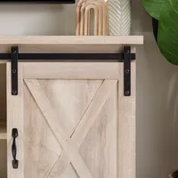 White Oak Sliding Barn Door TV Stand